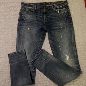 PRPS Jeans Cayenne Super Skinny 40 Dark Indigo Distressed Stretch Streetwear